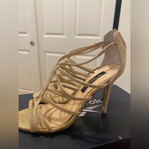 Nina Gold Strappy Heels